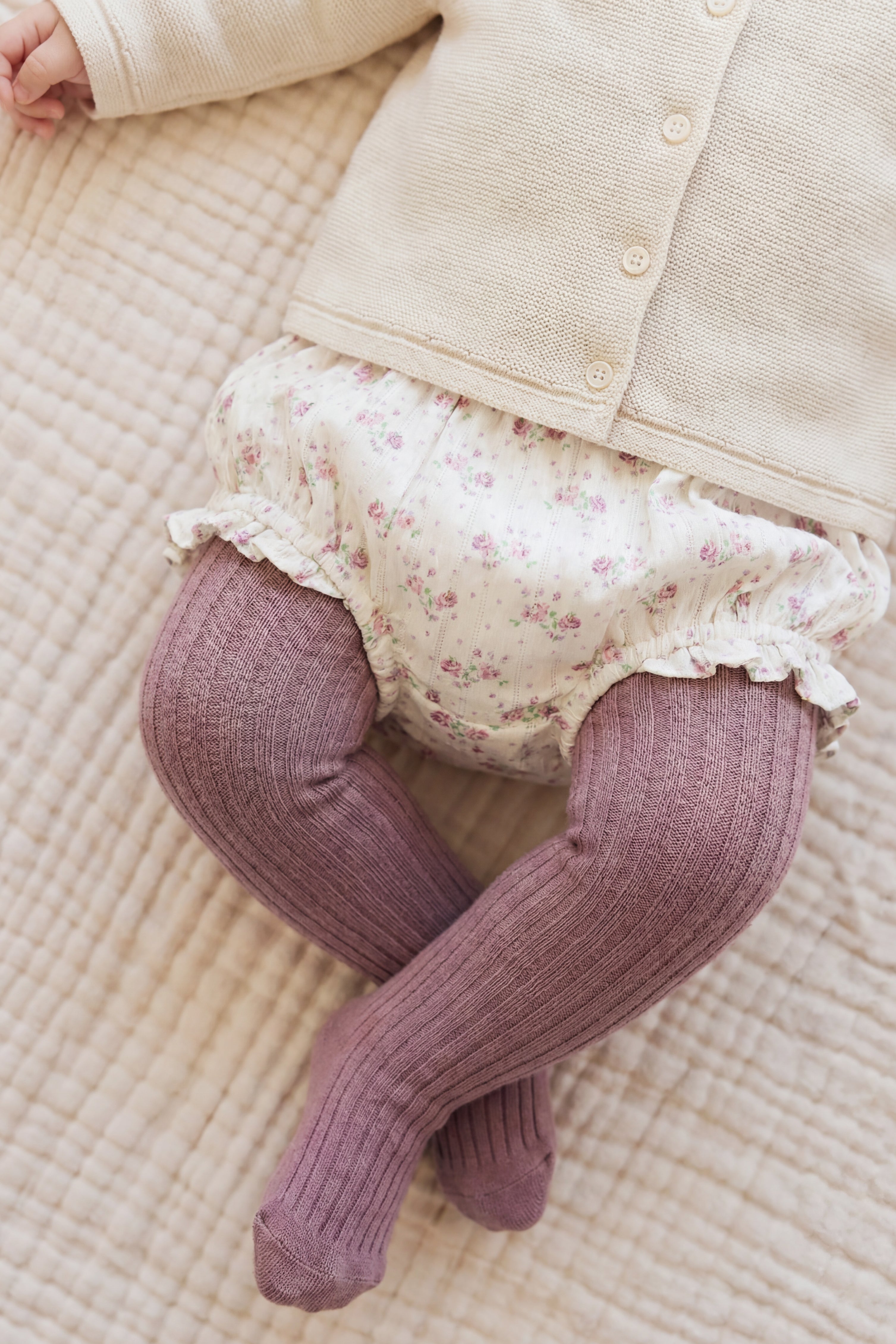 Organic Cotton Frill Bloomer - Molly Lilac