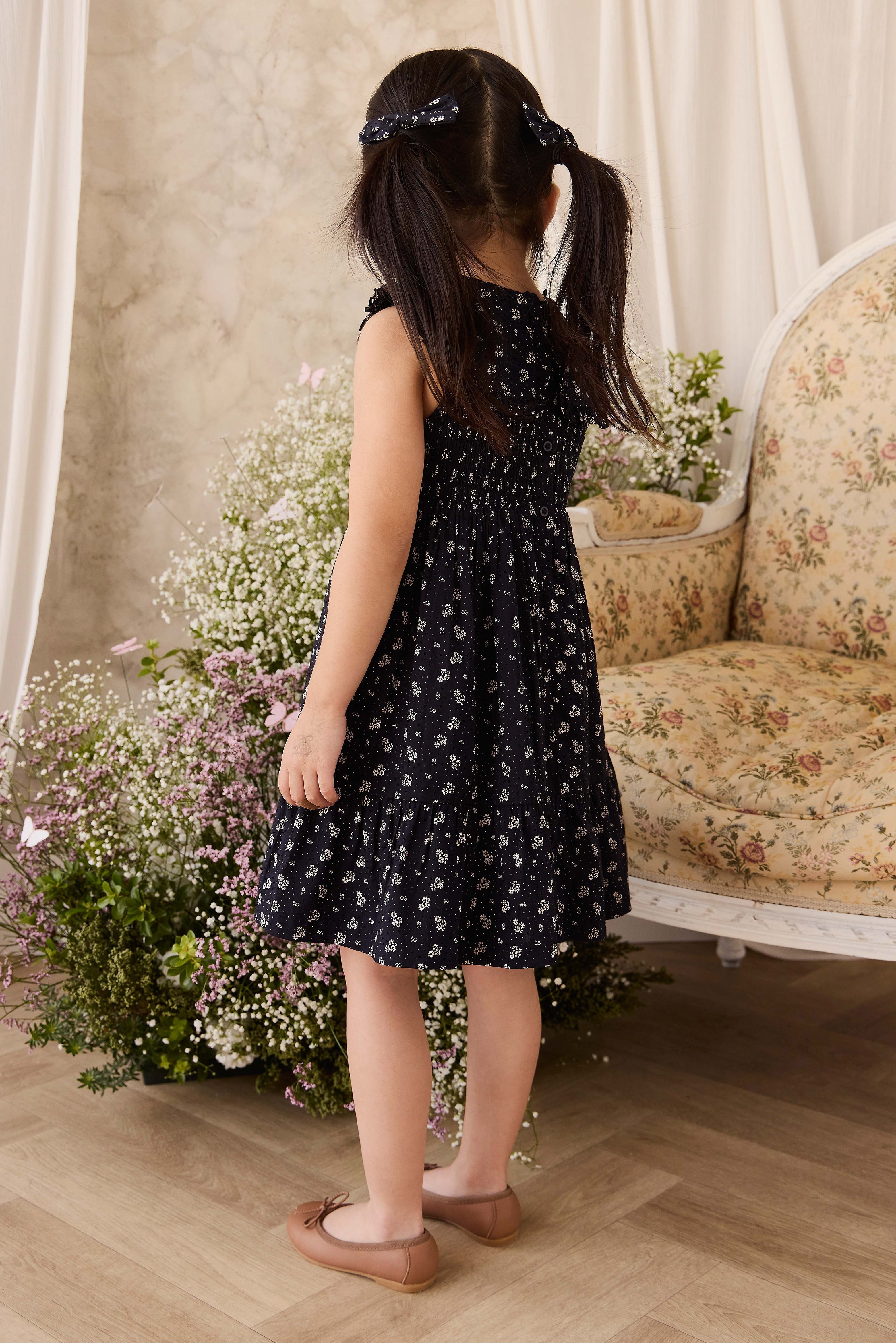 Organic Cotton Christabel Dress - Maisie Navy