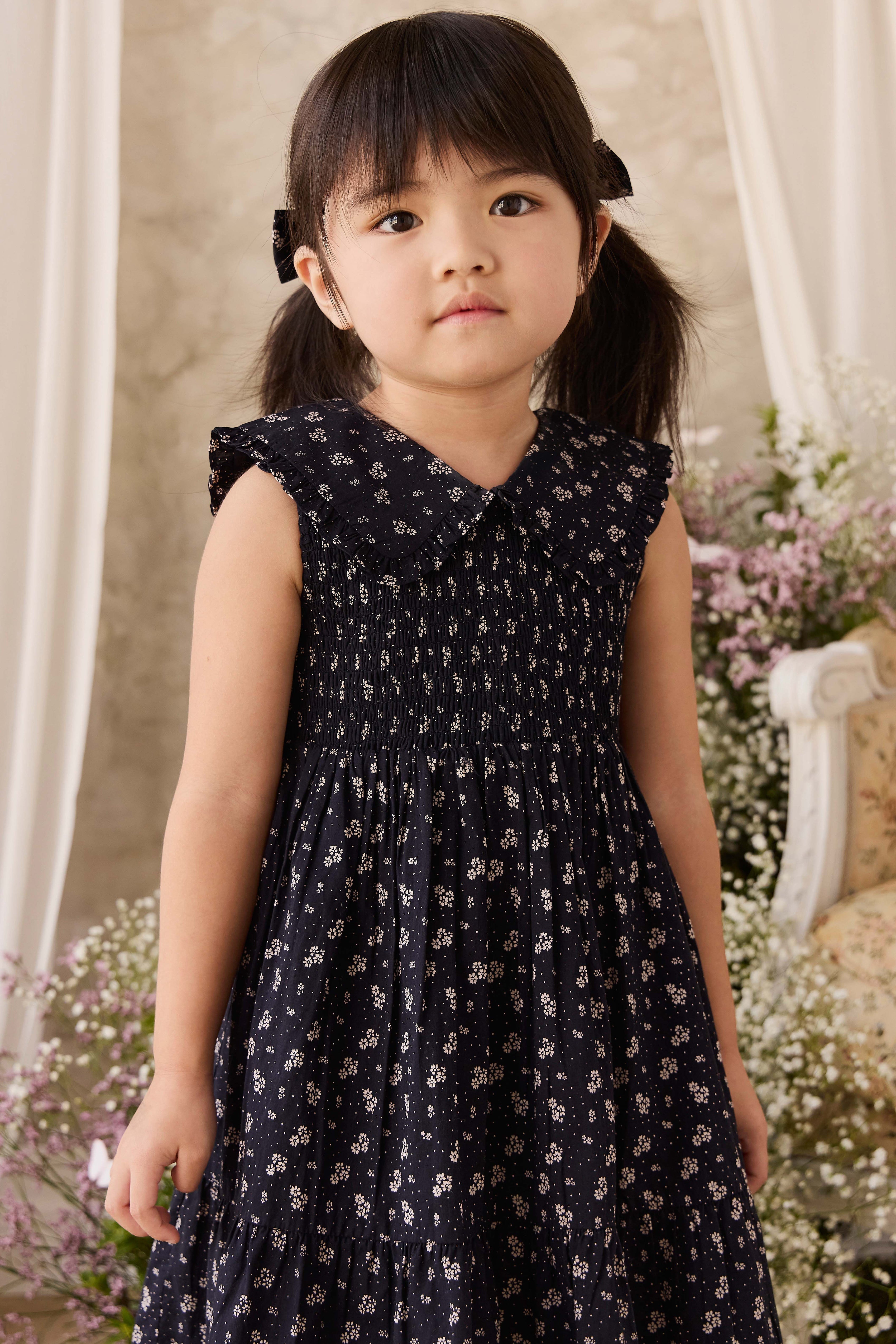 Organic Cotton Christabel Dress - Maisie Navy