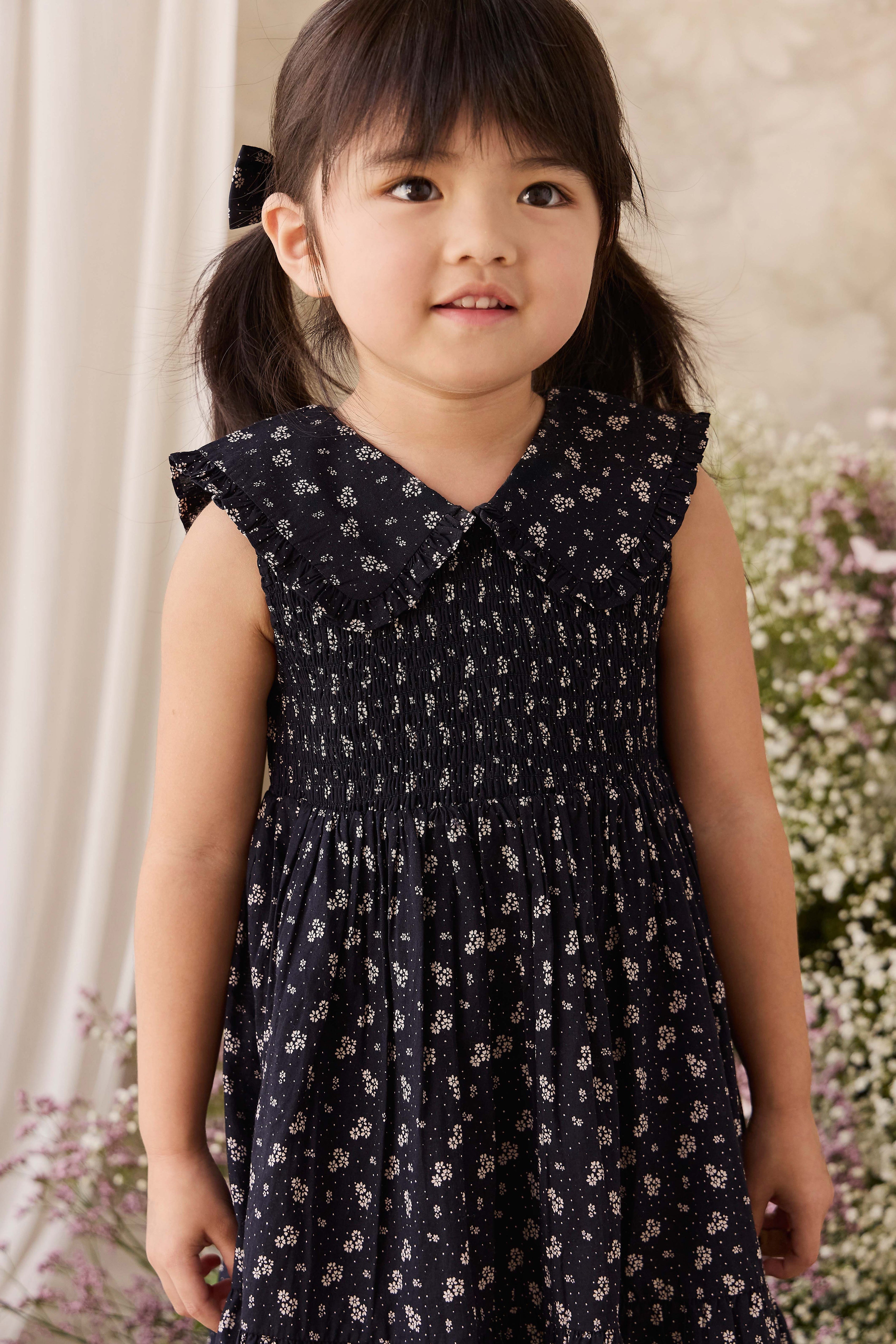 Organic Cotton Christabel Dress - Maisie Navy