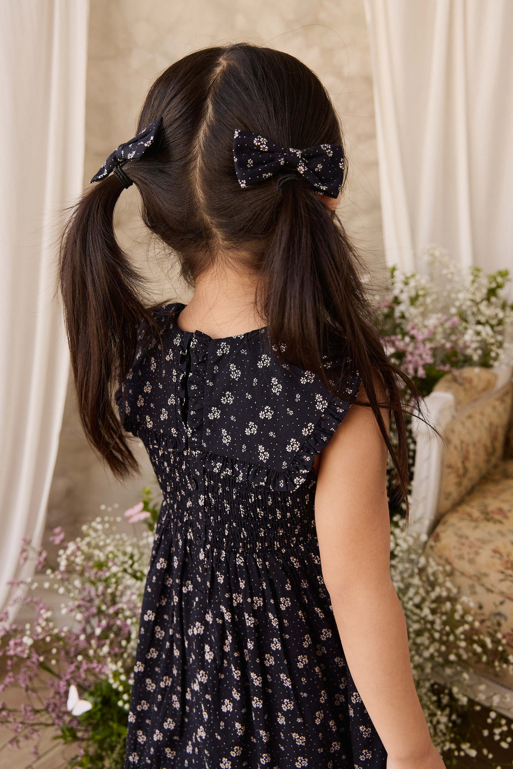 Organic Cotton Christabel Dress - Maisie Navy