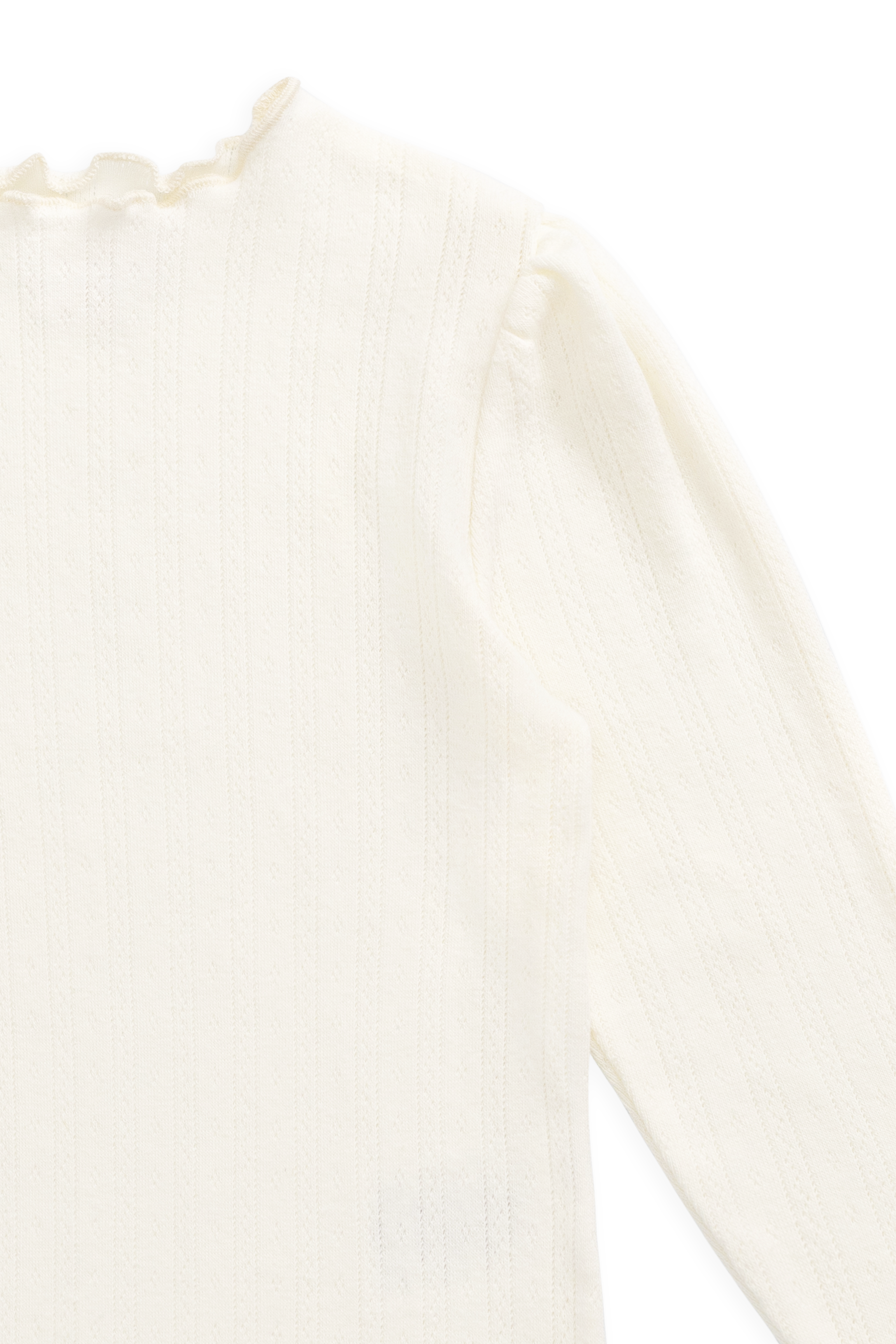Organic Cotton Pointelle Eliane Top - Parchment