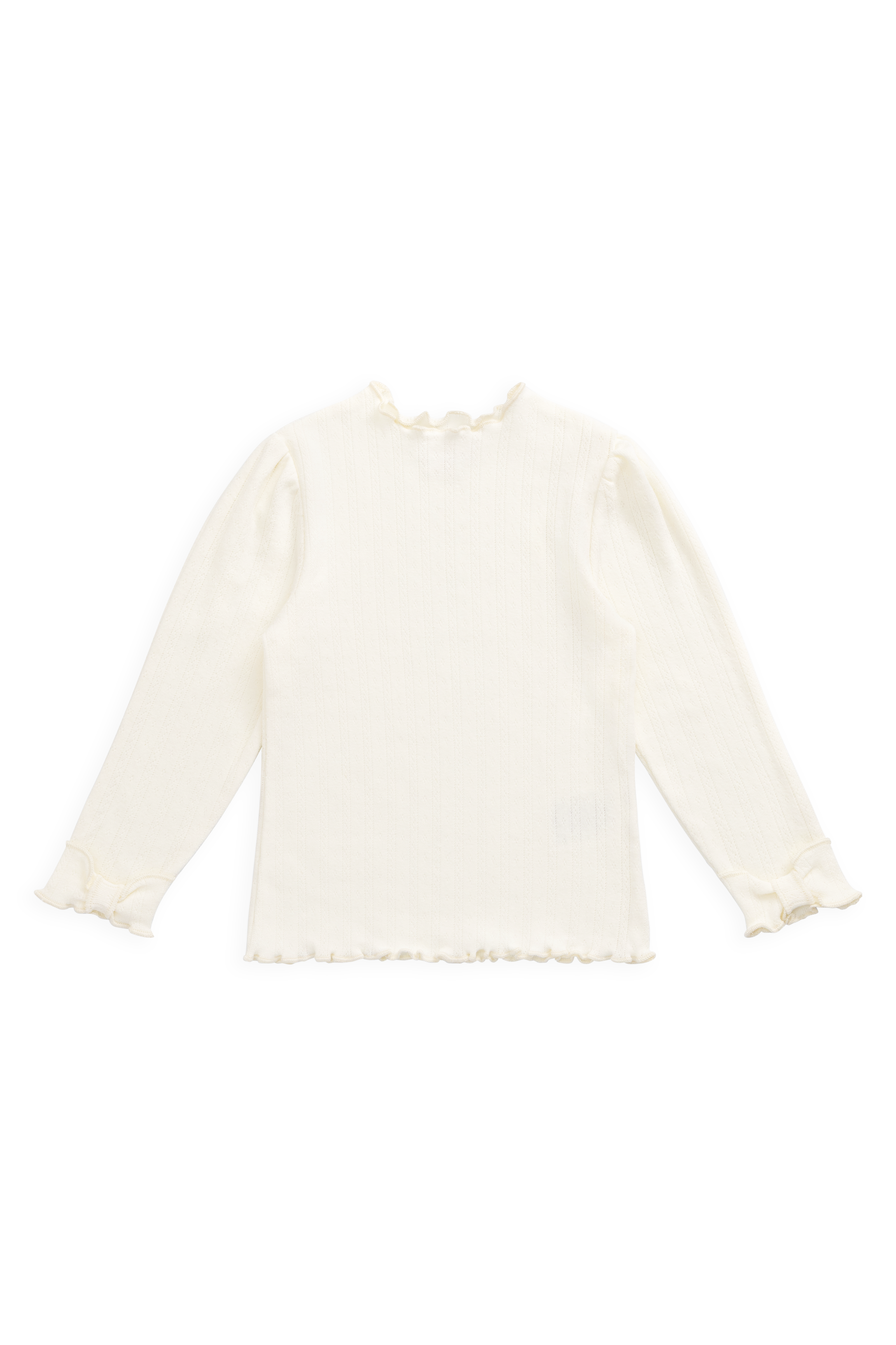 Organic Cotton Pointelle Eliane Top - Parchment