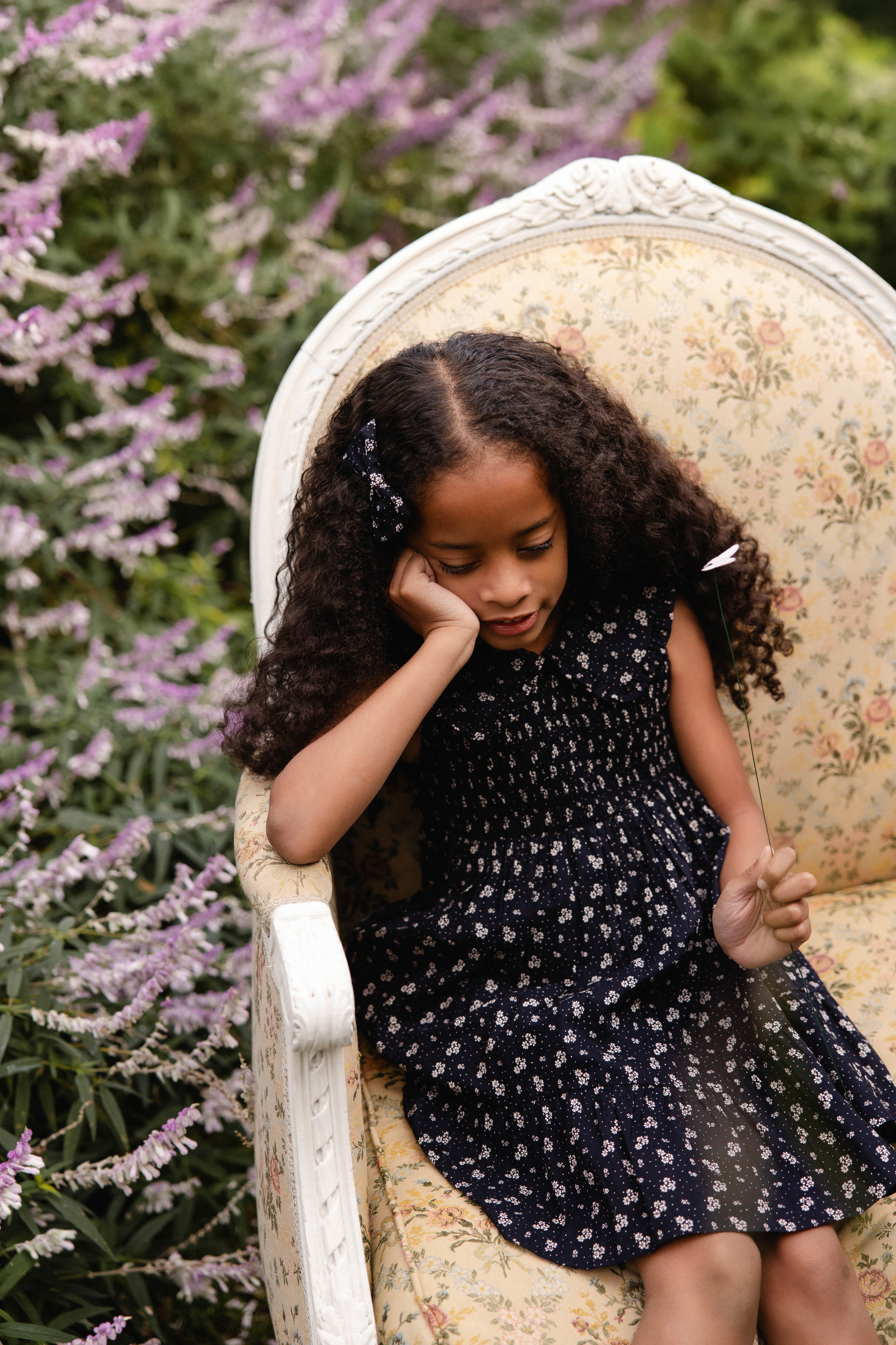 Organic Cotton Christabel Dress - Maisie Navy