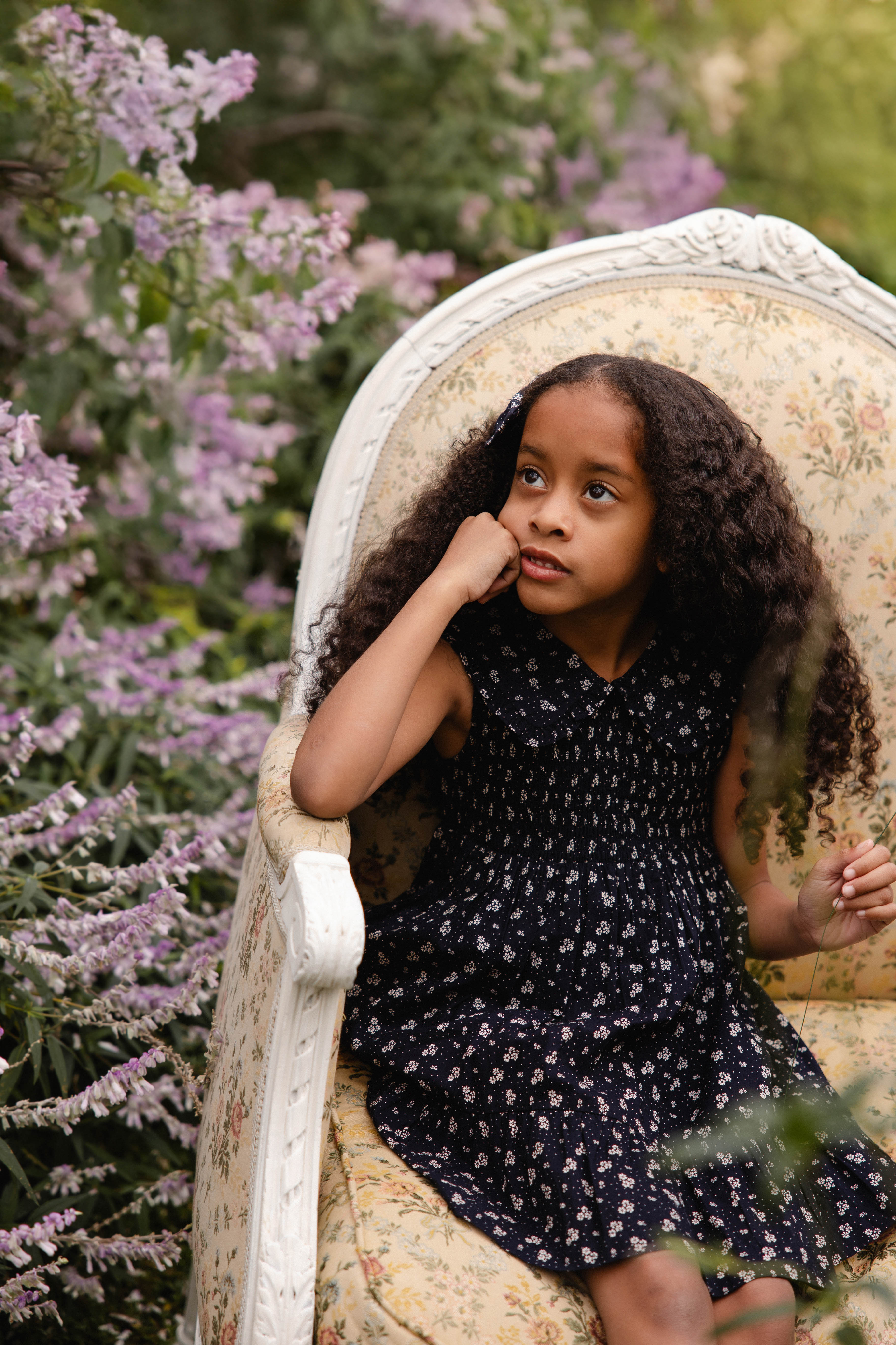 Organic Cotton Christabel Dress - Maisie Navy