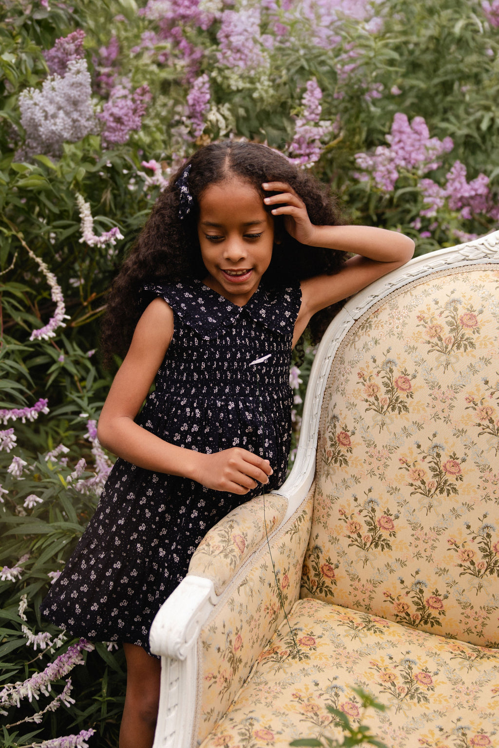 Organic Cotton Christabel Dress - Maisie Navy
